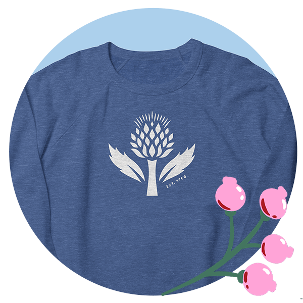 Britannica white thistle sweatshirt